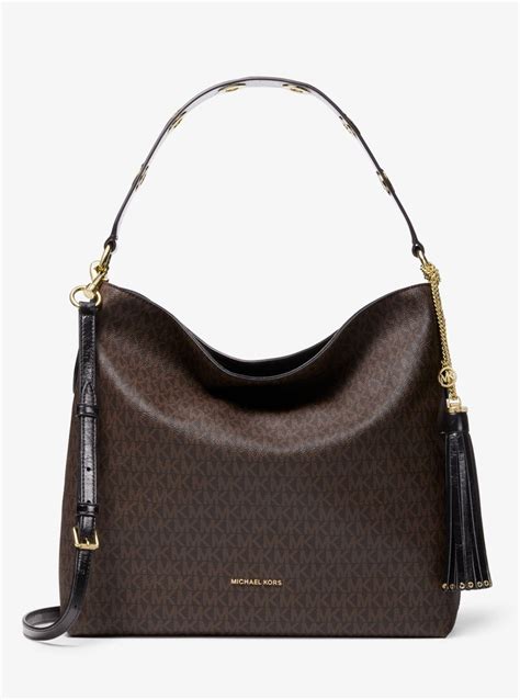 michael kors brooklyn large logo satchel